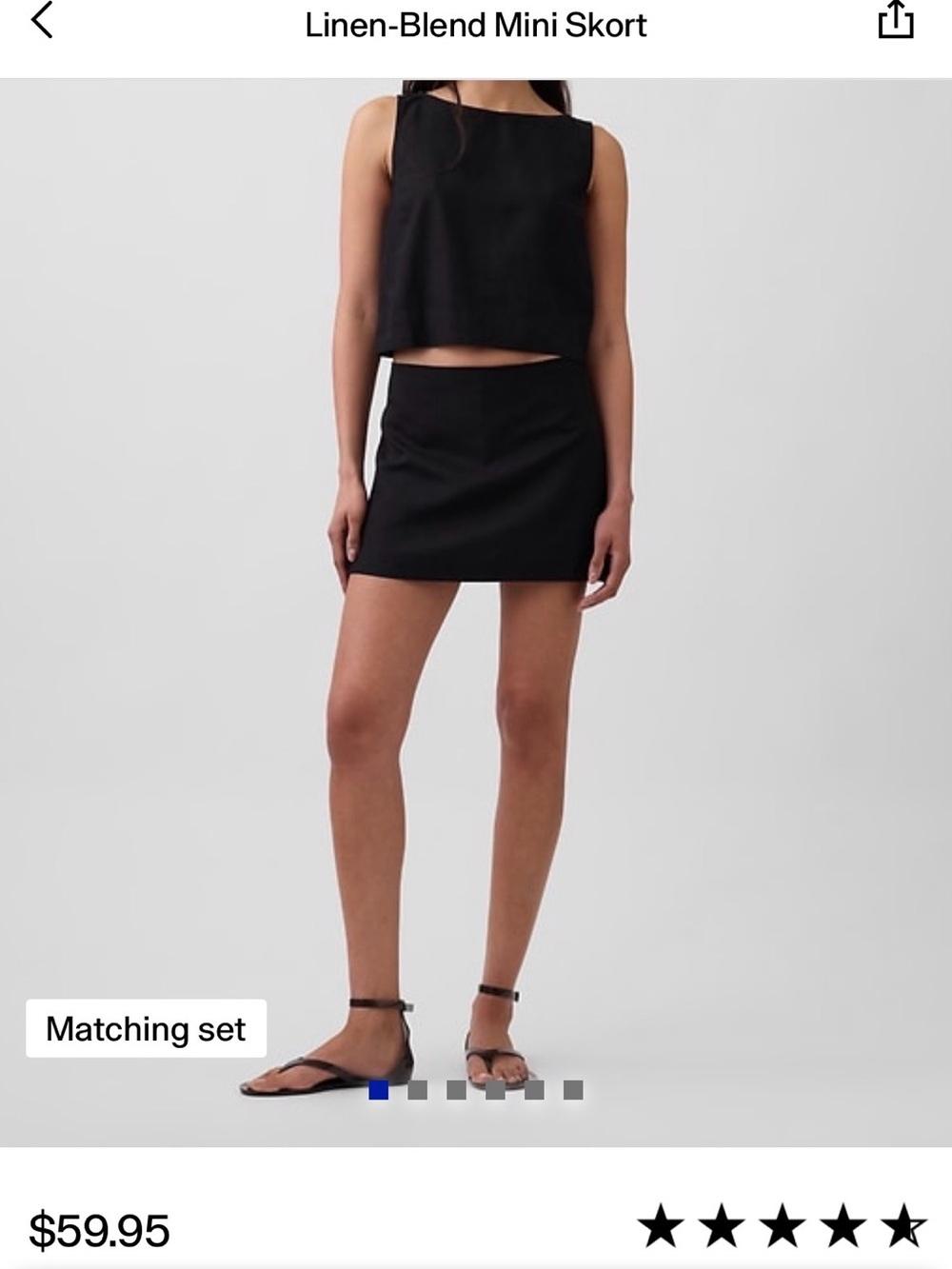 GAP linen Black Mini Skirt